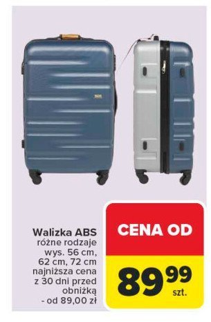 Walizka abs 72 cm promocja w Carrefour