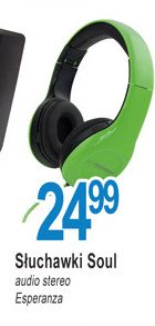 S艂uchawki stereo soul Esperanza promocja