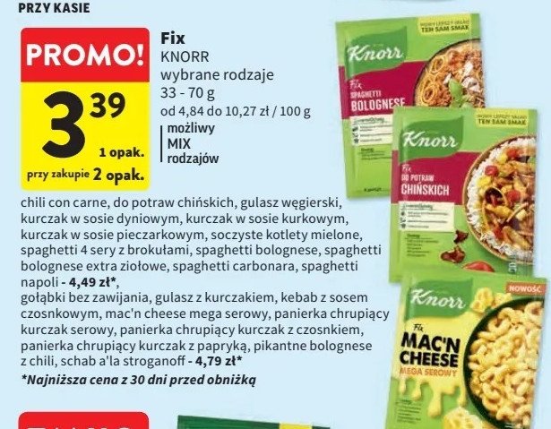 Kurczak w sosie pieczarkowym Knorr fix promocja