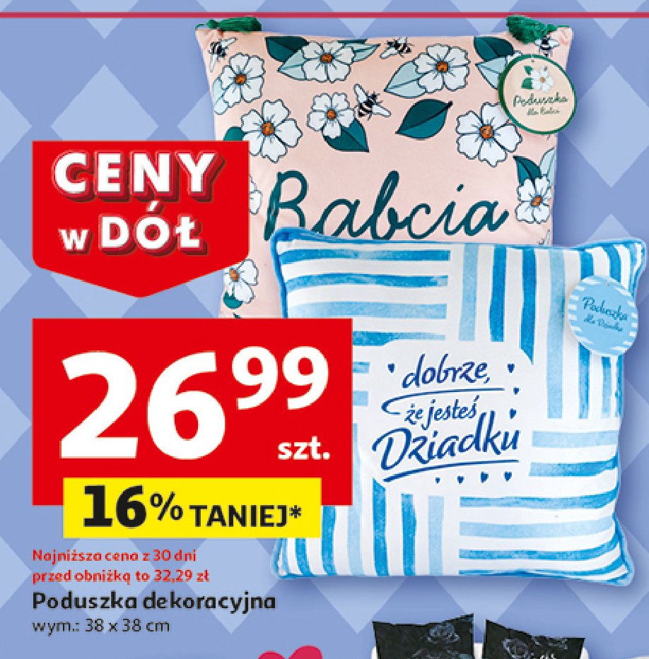 Poduszka dla babci 38 x 38 cm promocja