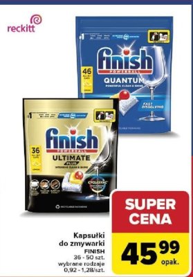 Kapsułki do zmywarki FINISH wybrane rodzaje promocja w Carrefour