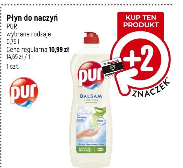 Balsam do naczyń z aloesem Pur balsam promocja w Intermarche