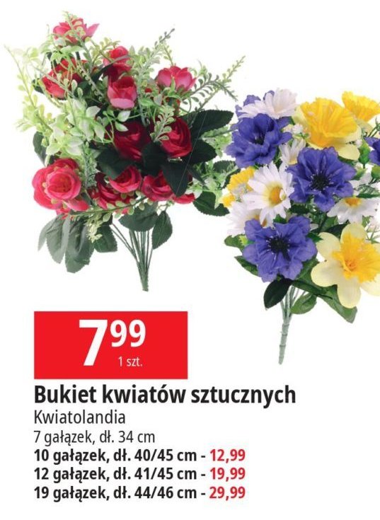 Bukiet kwiatów 34 cm Kwiatolandia promocja