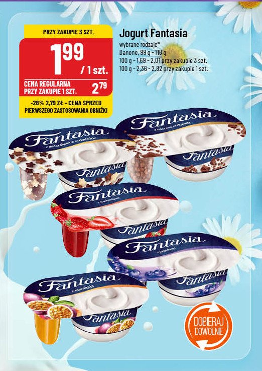 Jogurt z jagodami Danone fantasia promocja