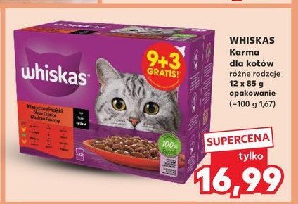 Karma dla kota wybór dań mięsnych Whiskas promocja w Kaufland