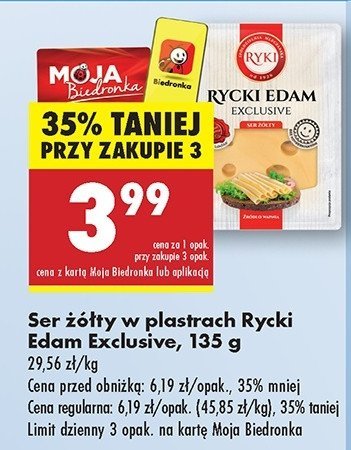 Ser rycki edam exclusive Ryki promocja w Biedronka