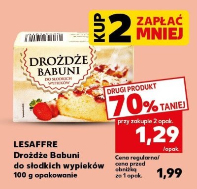 Drożdże Babuni do słodkich wypieków 100 g promocja w Kaufland