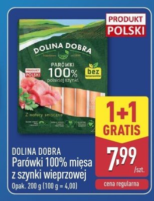Parówki 100% mięsa z szynki wieprzowej  promocja w Aldi