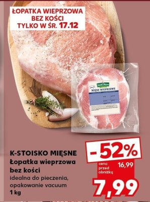 Łopatka wieprzowa bez kości promocja w Kaufland