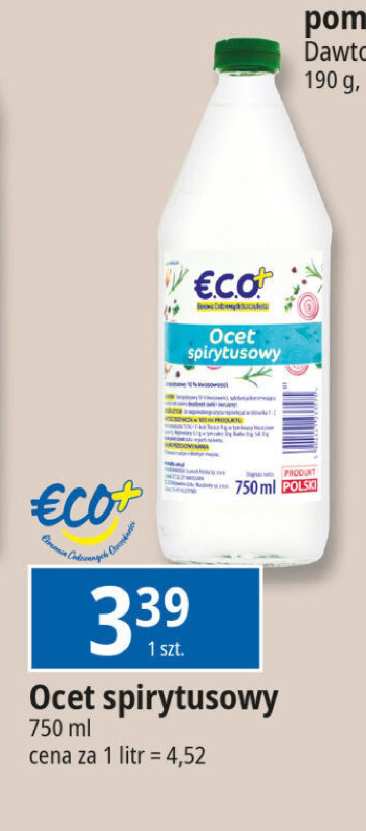 Ocet spirytusowy Eco+ promocja