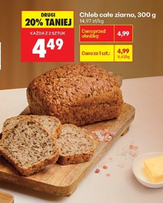 Chleb całe ziarno promocja w Biedronka