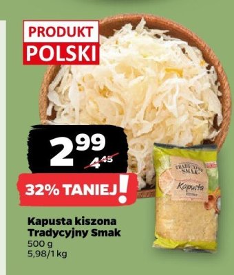 Kapusta kiszona Tradycyjny Smak promocja w Netto