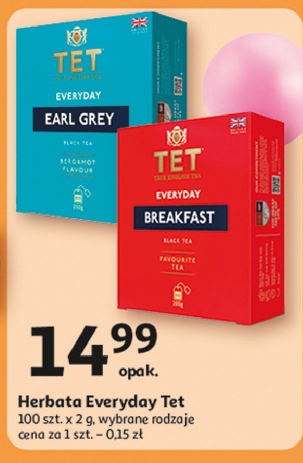 Herbata breakfast TETLEY EVERYDAY promocja w Auchan