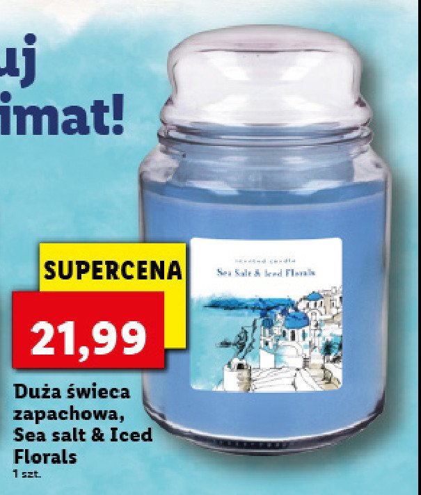 Świeca zapachowa sea salt & iced florals promocja