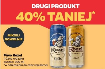 Piwo Kozel, różne rodzaje DRUGIE -40% promocja w Netto