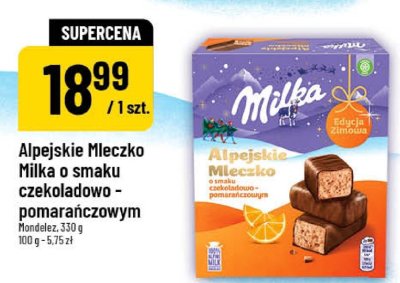 Alpejskie Mleczko Milka o smaku czekoladowo-pomarańczowym Mondelez promocja w POLOmarket