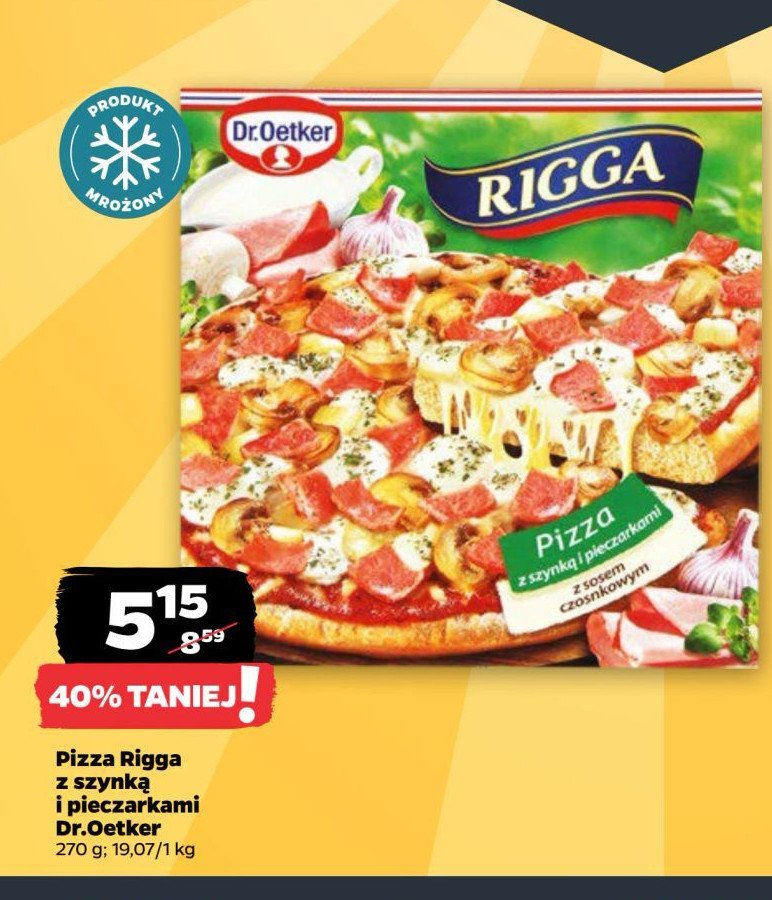 Pizza z szynką i pieczarkami Dr. oetker rigga promocja