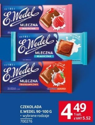 Czekolada E.Wedel Mleczna różne rodzaje 90-100 g promocja w Selgros