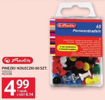 Pinezki-kołeczki 60 szt. promocja w Selgros