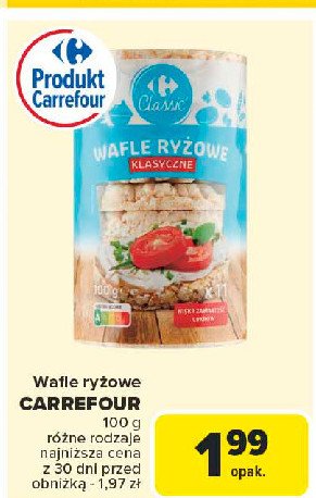 Wafle ryżowe klasyczne Carrefour classic promocja