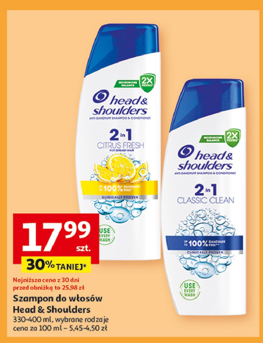 Odżywka do włosów citrus fresh Head&shoulders promocja w Auchan