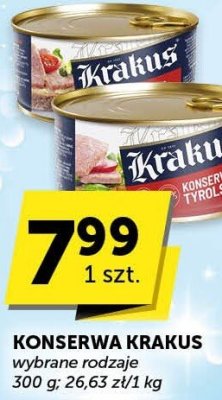 Konserwa Krakus, wybrane rodzaje promocja w Groszek