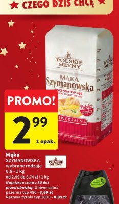 Mąka SZYMANOWSKA Uniwersalna pszenna typ 480 promocja w Intermarche