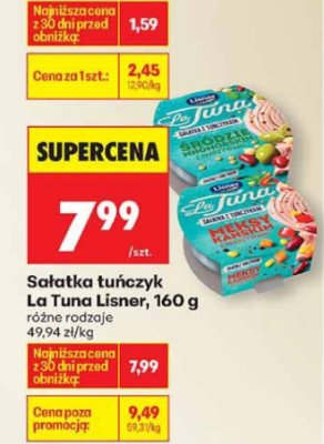 Sałatka tuńczyk de Tuna Lisner promocja w Biedronka