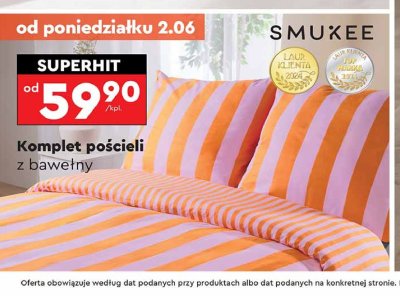 Komplet po艣cieli z bawe艂ny 160 x 200 cm + 70 x 80 cm Smukee kids promocja
