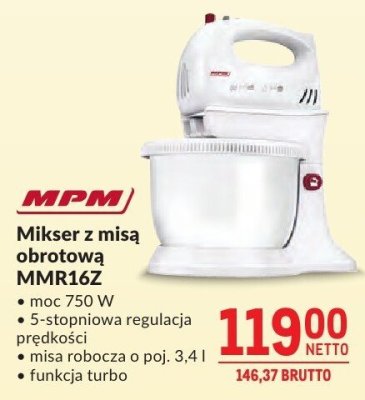 Mikser z misa obrotową MPM MMR16Z promocja w Makro