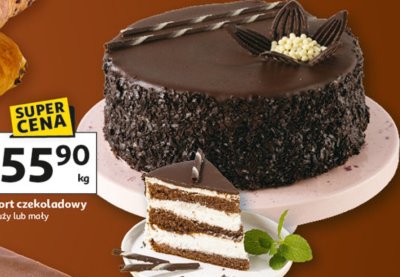 Tort czekoladowy duży promocja w Auchan