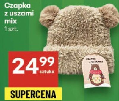 Czapka z uszami mix promocja w Delikatesy Centrum