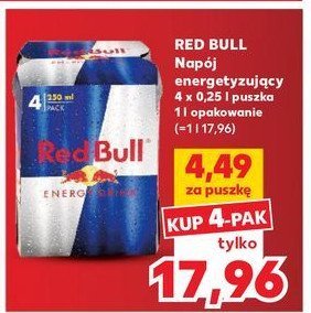 Napój energetyczny Red bull promocja