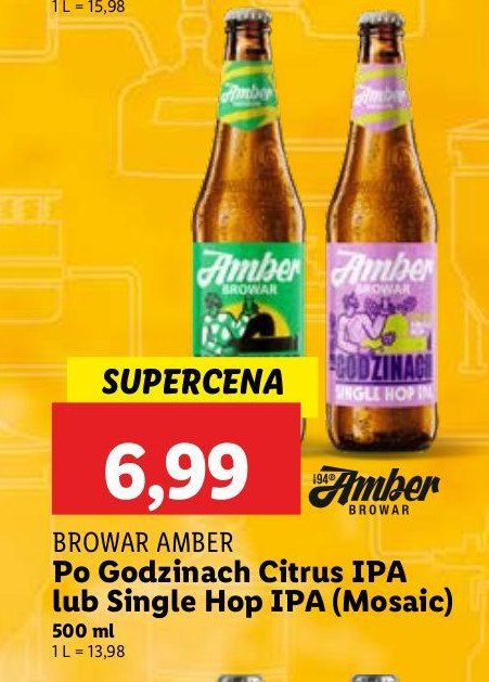 Piwo single hop Amber promocja w Lidl