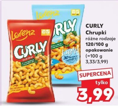 Chrupki Curly różne rodzaje promocja w Kaufland