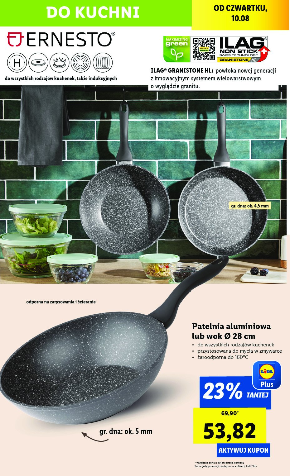 Patelnia wok 艣r. 28 cm Ernesto promocja