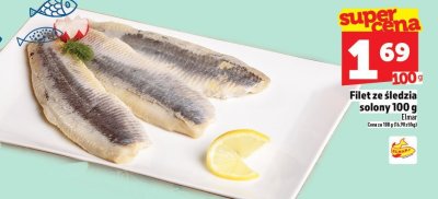 Filet ze śledzia solony 100 g promocja w TOPAZ