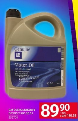 Olej silnikowy GM DEXOS 2 5W-30 5L promocja w Selgros