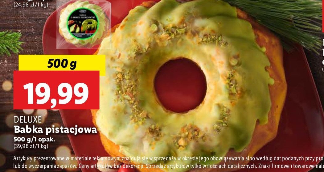 Babka pistacjowa Deluxe promocja w Lidl