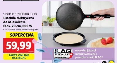 Patelnia elektryczna do nale艣nik贸w 600 w Silvercrest promocja