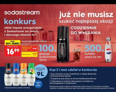 Syrop Sodastream różne rodzaje, 440 ml promocja w Biedronka