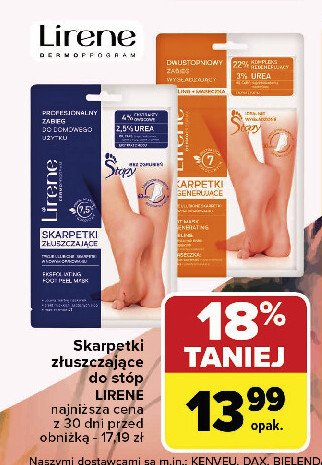 Skarpetki złuszczające Lirene stop promocja w Carrefour