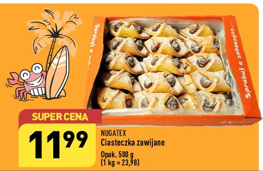 Ciasteczka zawijane z nadzieniem wi艣niowym Nugatex promocja