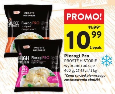 Pierogi Pro PROSTE HISTORIE wybrane rodzaje promocja w Intermarche