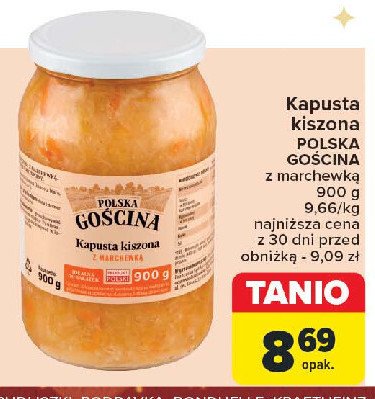 Kapusta kiszona z marchewką Polska gościna promocja w Carrefour Market