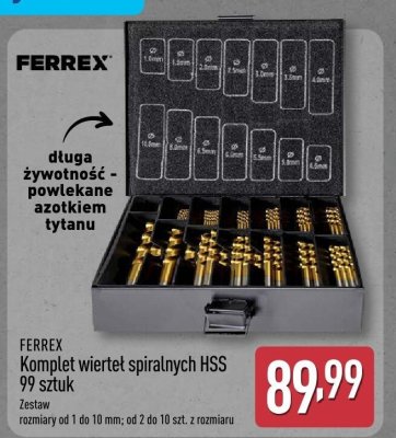 Komplet wierteł spiralnych HSS 99 sztuk promocja w Aldi