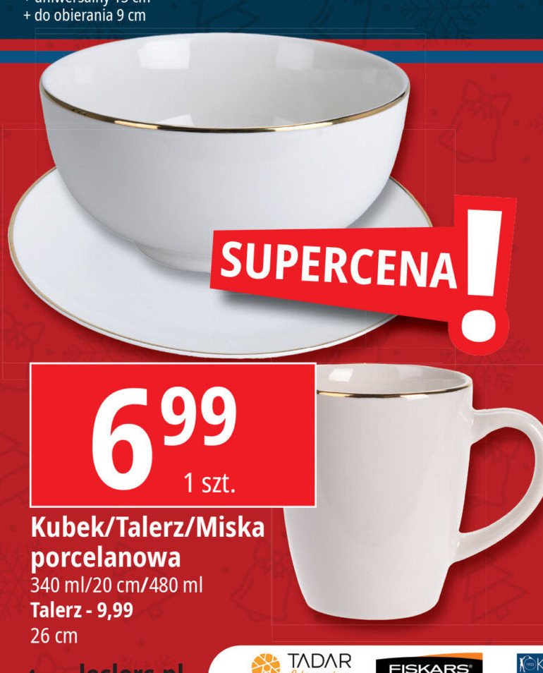 Talerz porcelanowy 26 cm promocja w Leclerc