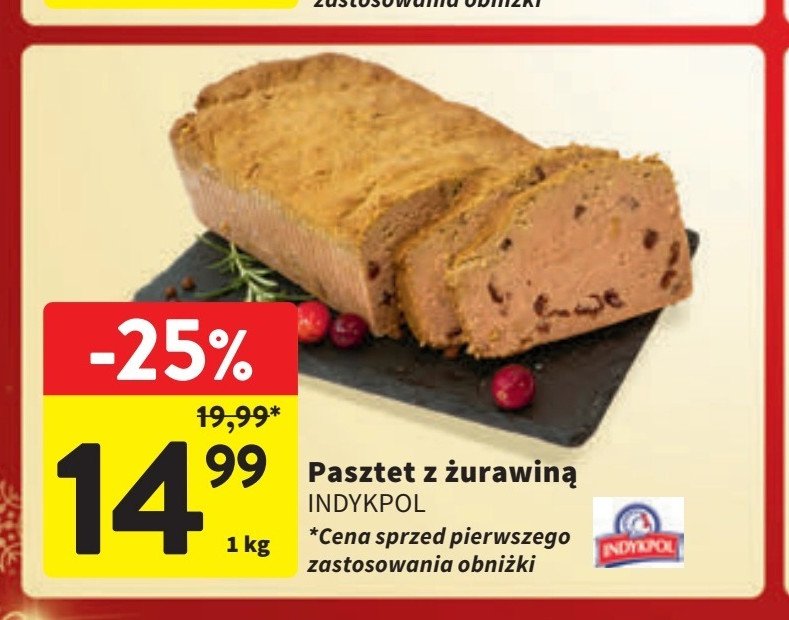 Pasztet z żurawiną Indykpol promocja w Intermarche