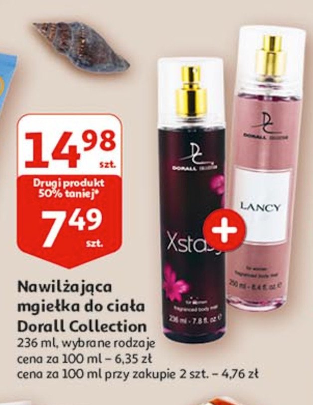Mgiełka do ciała nawilżająca Dorall collection xstasy promocja