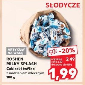 Cukierki milky splash Roshen promocja
